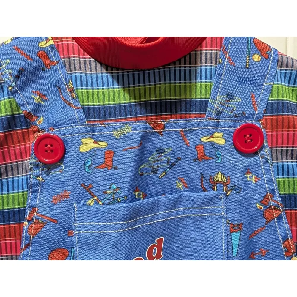 Chucky Child's Play Horror Movie Halloween Costume Jumpsuit Youth L